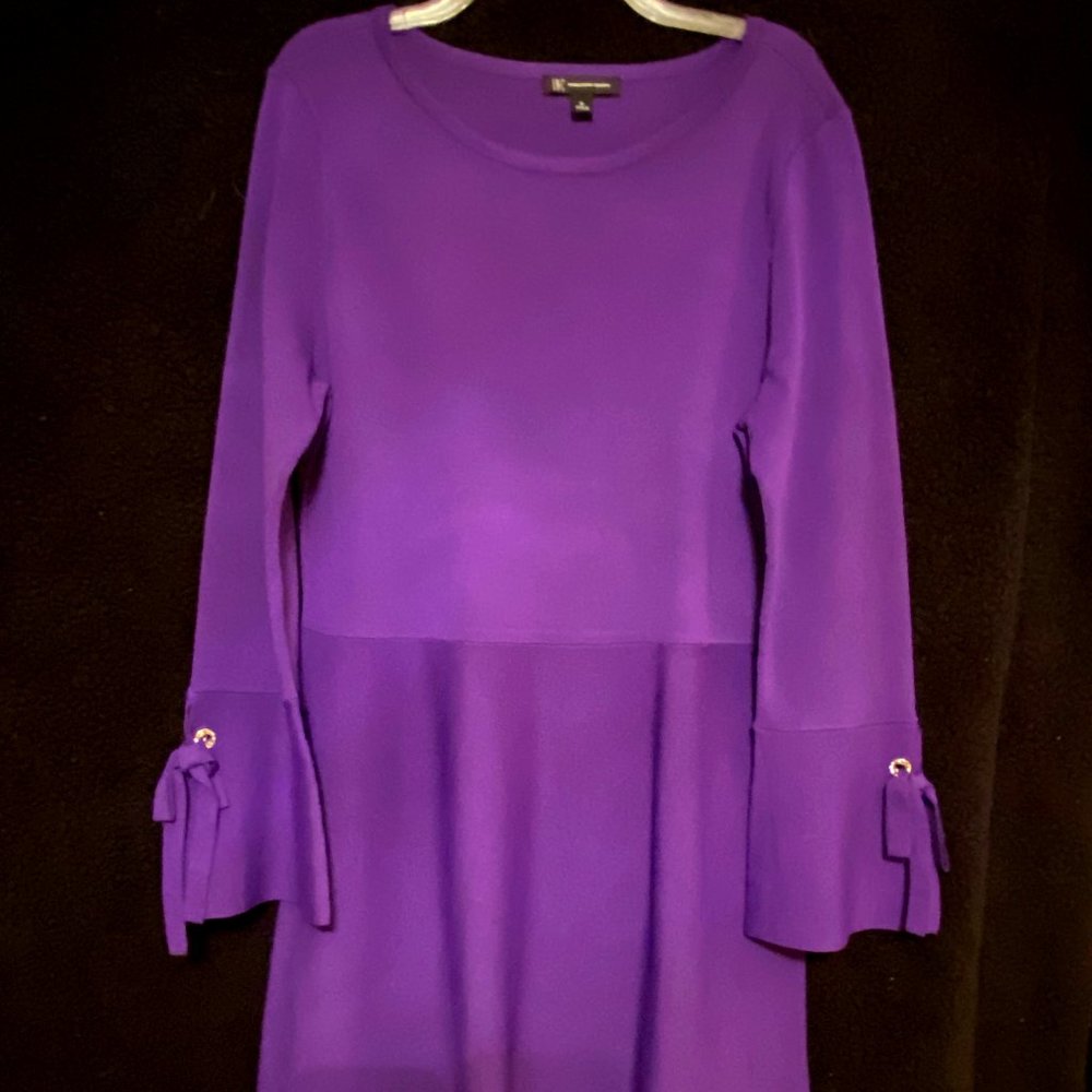 INC Purple Knit Dress with bell cuffs